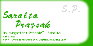 sarolta prazsak business card